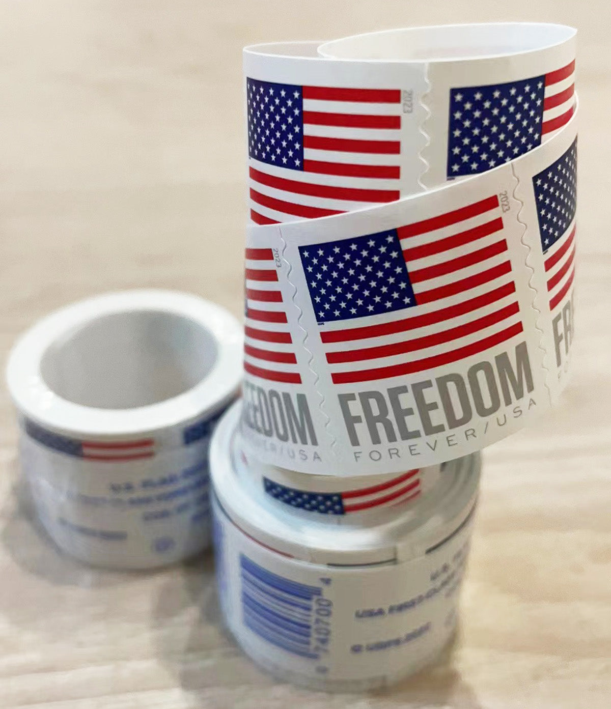 2023 US Flags / Freedom Booklets Rolls Self-Stick