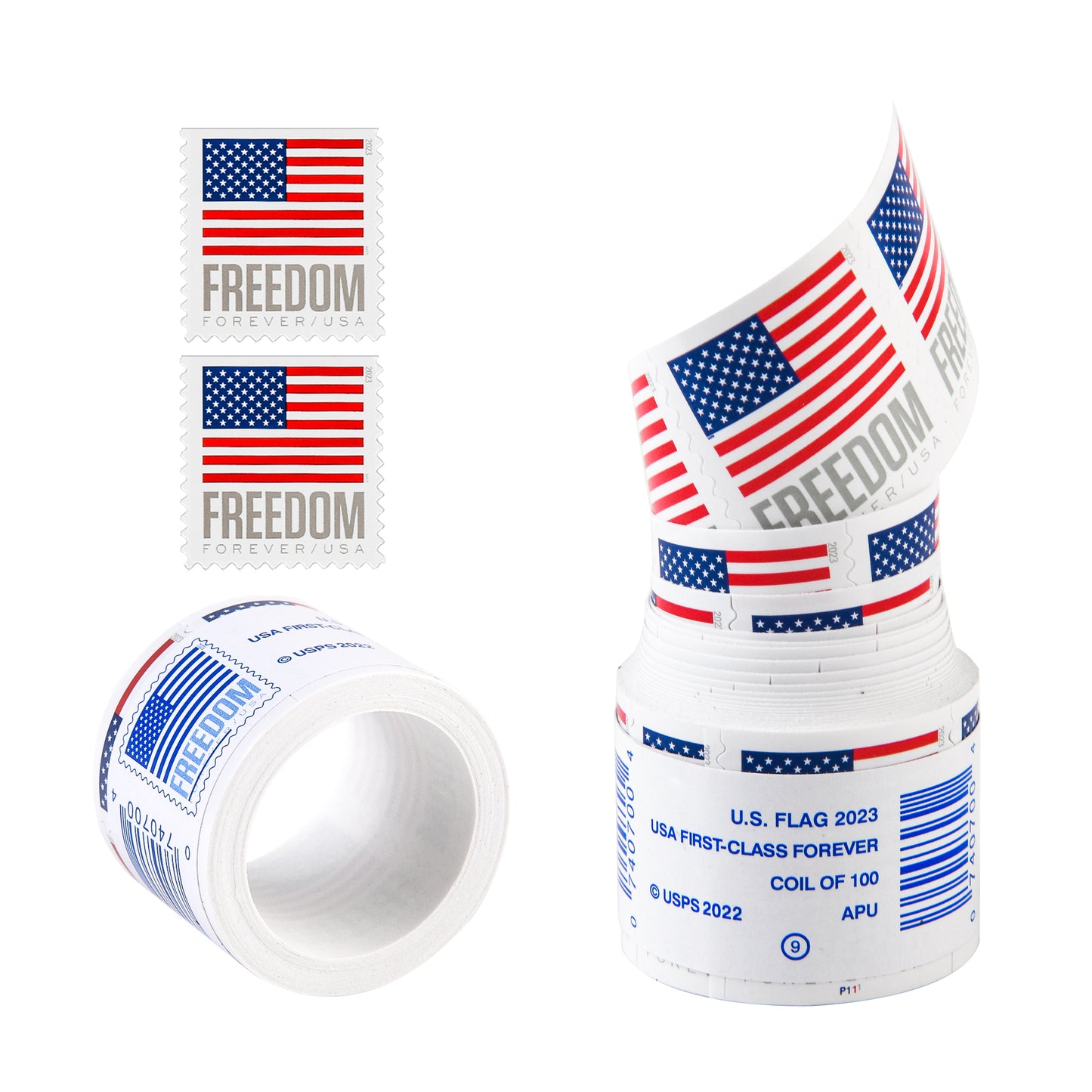 2023 US Flags / Freedom Booklets Rolls Self-Stick