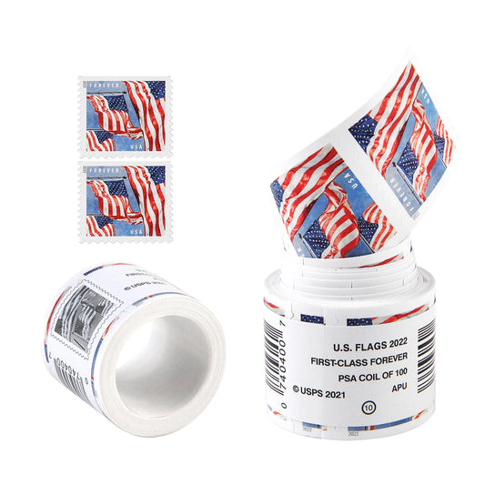 2022 US Flags in Sheets / Rolls Self-Stick