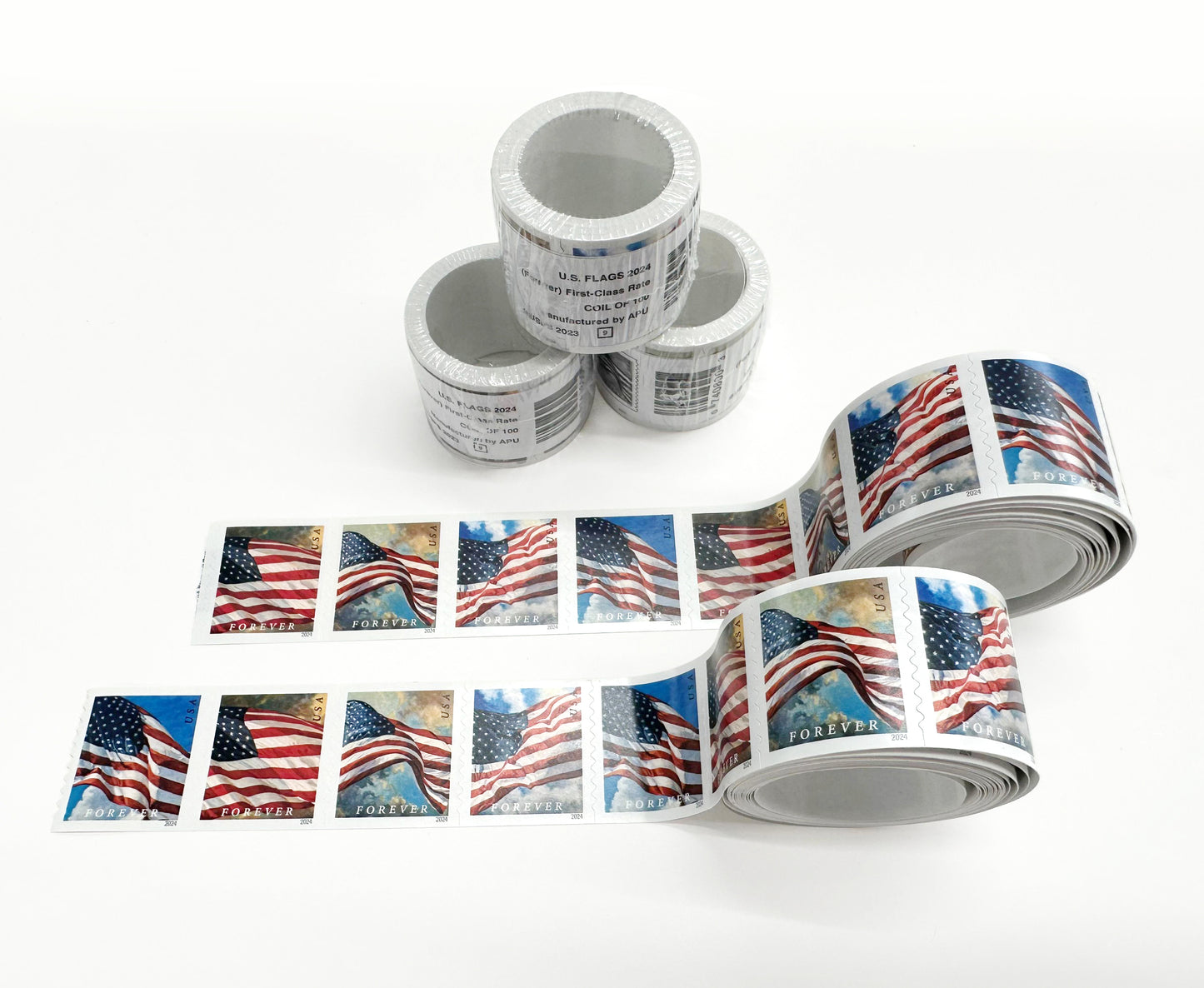 2024 US Flags Self-Stick Sheets / Rolls