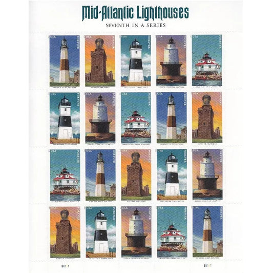 Mid Atlantic Lighthouses Self-Stick