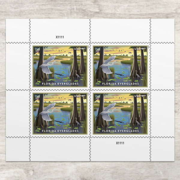 Florida Everglades Priority Mail Self-Stick