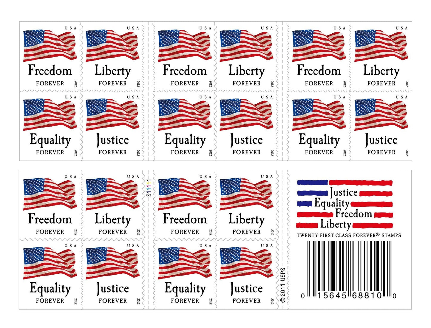 US Four Flags Self-Stick