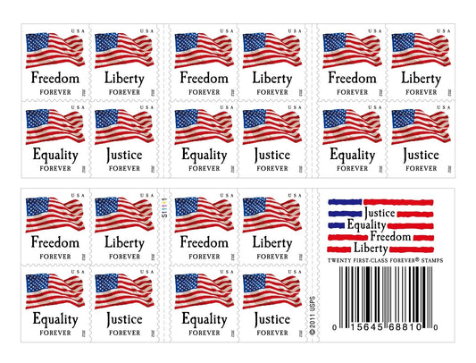 US Four Flags Self-Stick