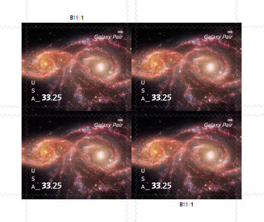 2026 Current Value Galaxy Pair Priority Mail Express Stamps