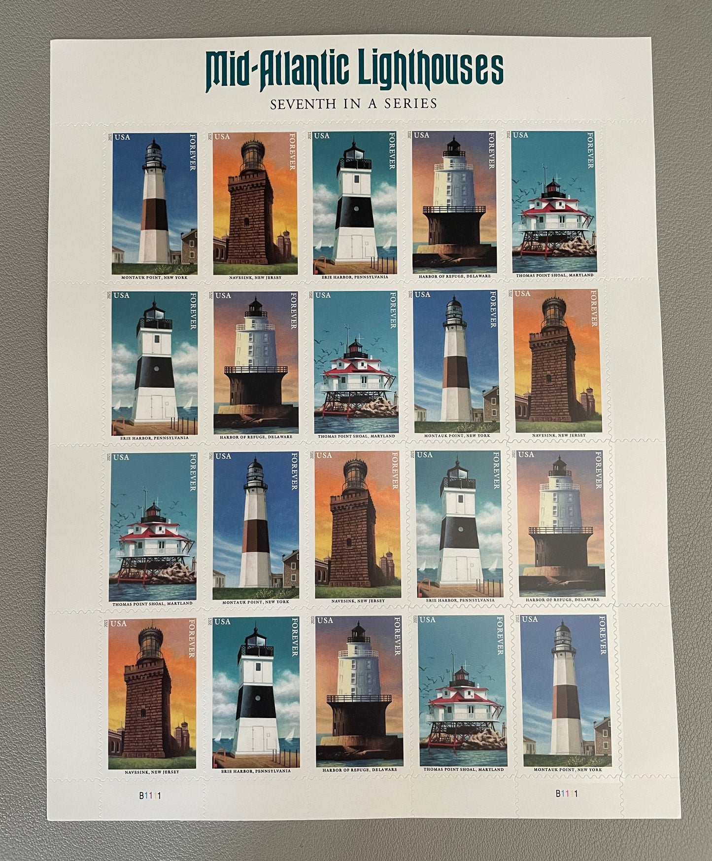 Mid Atlantic Lighthouses Self-Stick