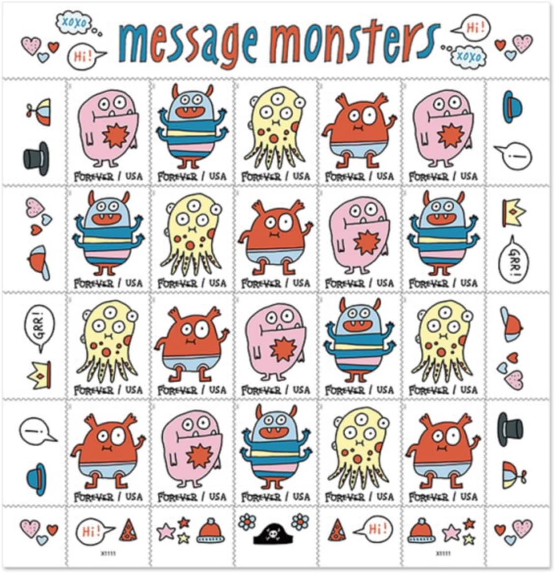 Message Monsters Ready to Bring a Smile to Your Mail Self-Stick