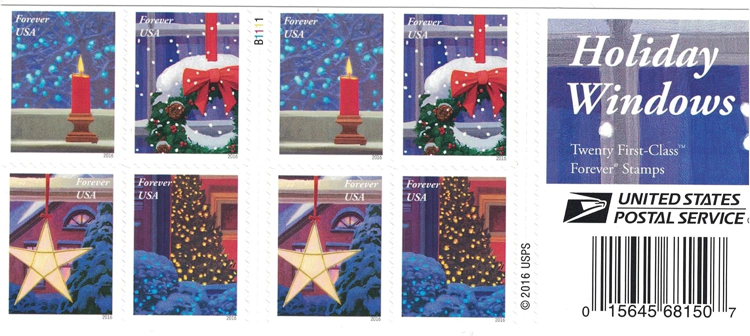 Usps Window USPS Holiday Windows Forever Postage Stamps
